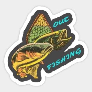 Out Fishing! Sticker
